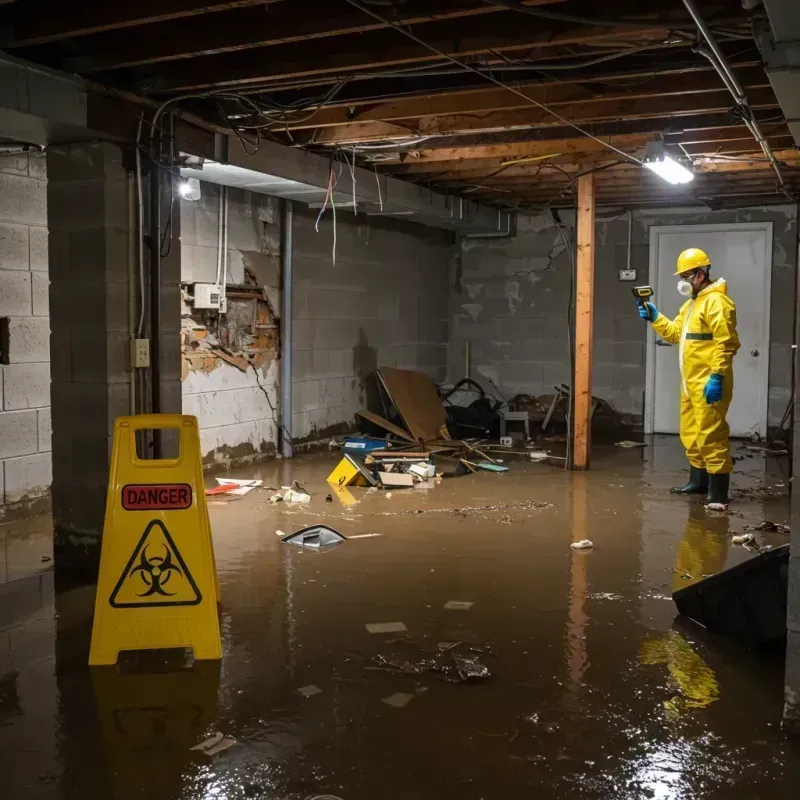 Flooded Basement Electrical Hazard in Oakley, CA Property